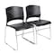 Officesource Tower Collection Stackable Side Chair with Chrome Frame SC1400BK - alternate 3